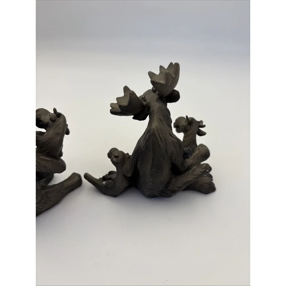 Big Sky Carvers Mountain Moose Figurine Lot of 2 Love Collection Baby Moose